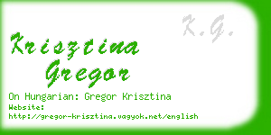 krisztina gregor business card
